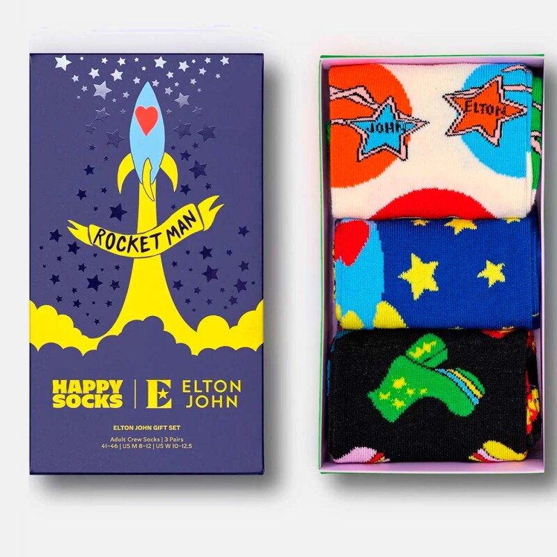 Happy Socks Pack 3 Medias Regalo - Elton John Happy Socks Pack 3 Medias Regalo - Elton John