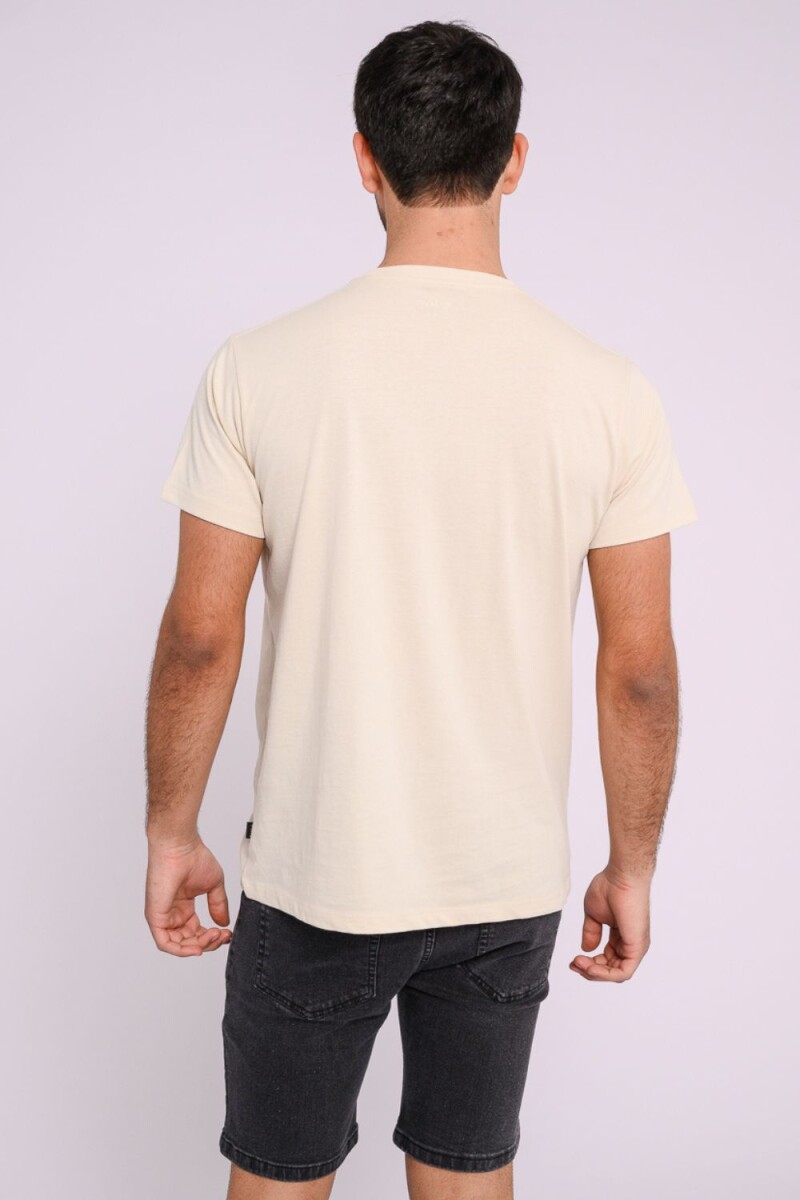 Remera estampada Beige