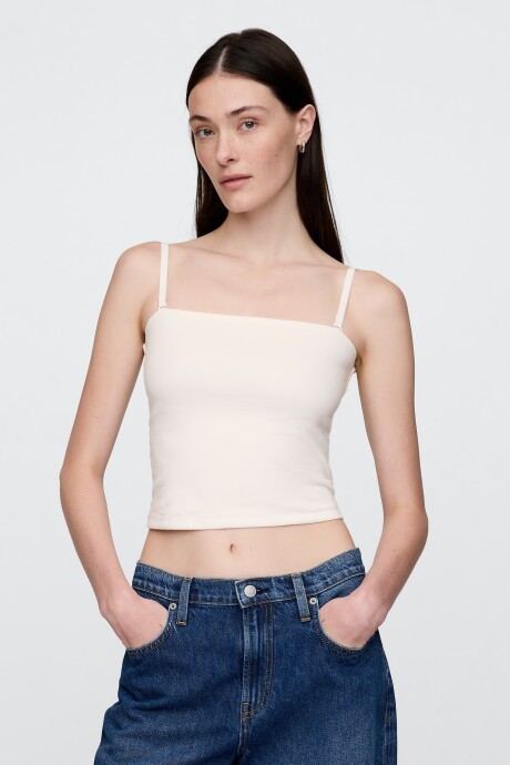 Musculosa Algodón Breteles Finos Mujer New Off White