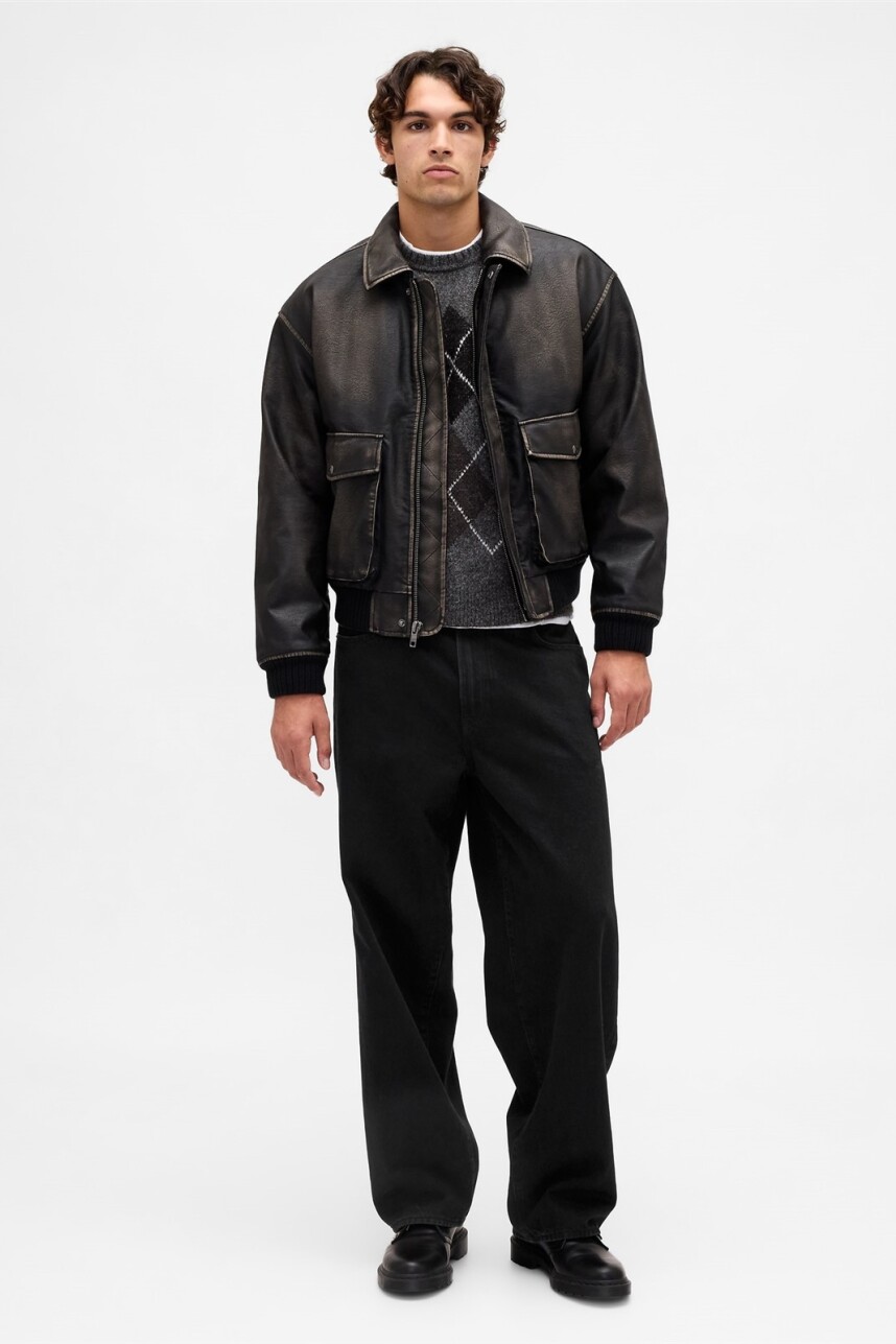 Buzo Brushed Hombre Winter Argyle Lagoon