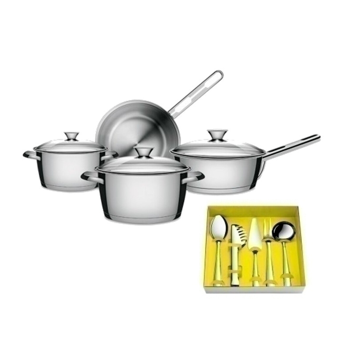 Juego de ollas y utensilios modelo ALLEGRA, 4 piezas -TRAMONTINA - TF6530 