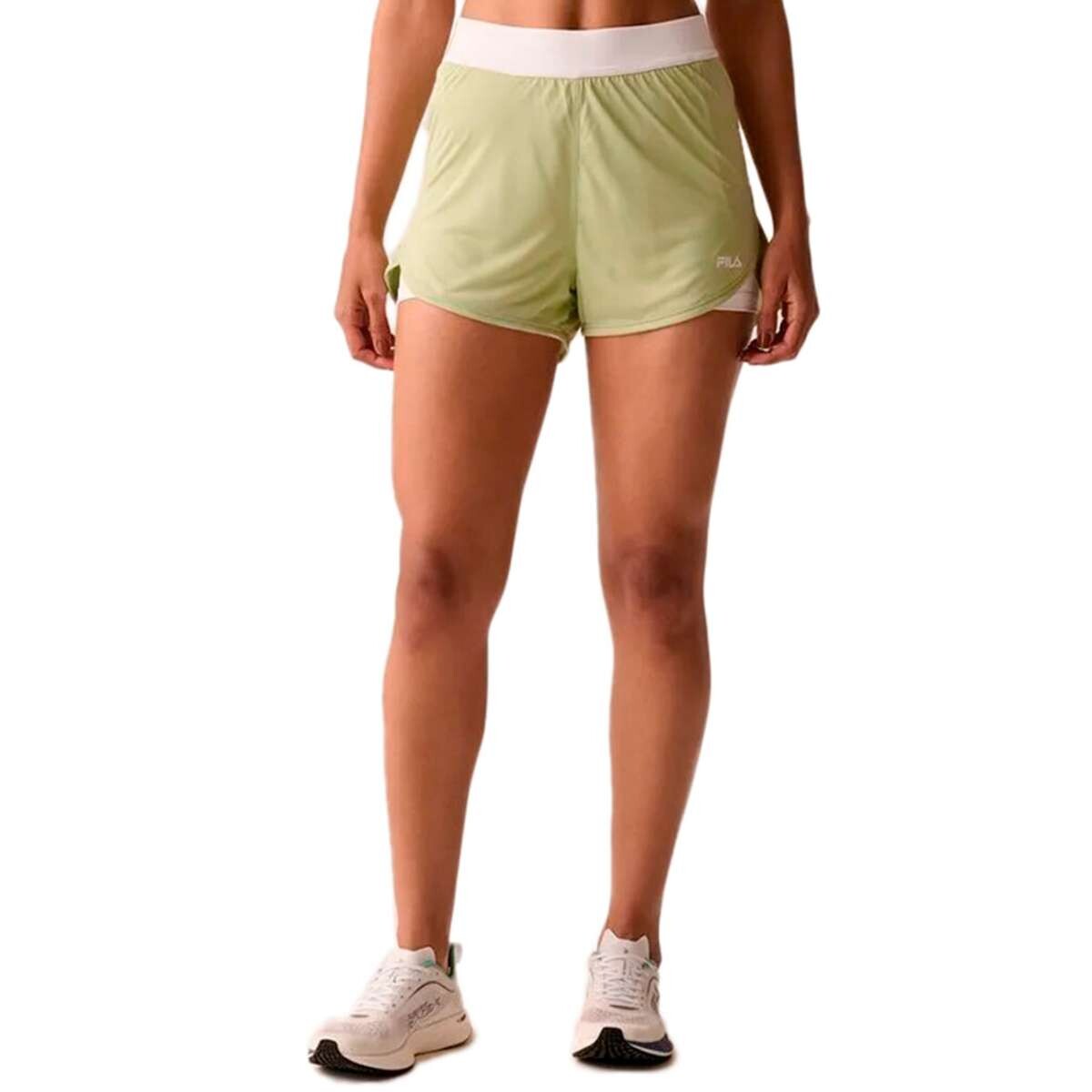 Fila Shorts Basic Train Ii Mujer - Verde Claro-Verde 