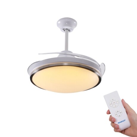 Ventilador de Techo VTR42 Retráctil Luz Led SILVER
