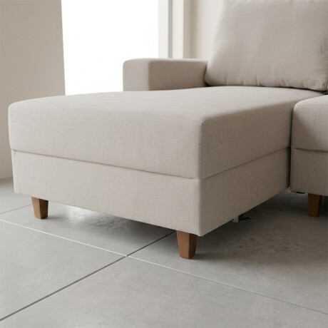 Rinconera Lucci - Tela Microfibra - Chaise izquierdo Berlin 02 (Beige)