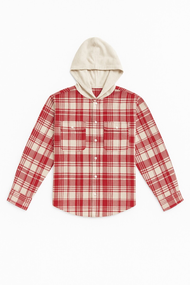 Campera con capucha - Rojo 