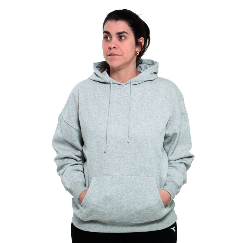 Canguro Diadora Mujer Con Felpa Gris Melange