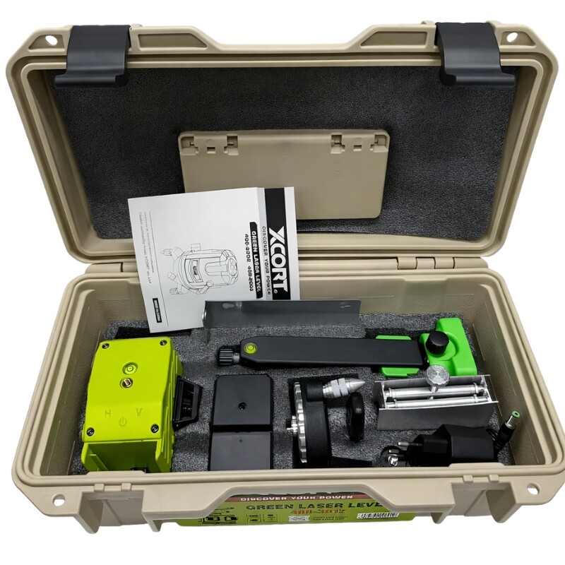 XCORT NIVEL LASER AUTONIVELANTE 360º GRADOS 12 LINEAS VERDE 3D Xcort Nivel Laser Autonivelante 360º Grados 12 Lineas Verde 3d