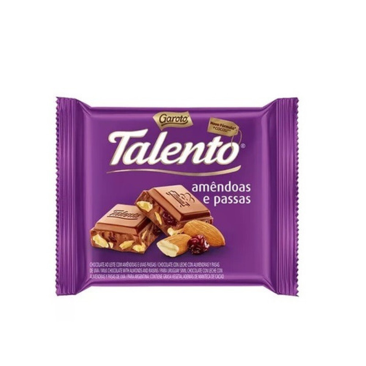 Chocolate Con Almendras Garoto Talento 85 Grs. 