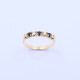 Anillo oro 18k con brillantes y zafiros. Anillo oro 18k con brillantes y zafiros.