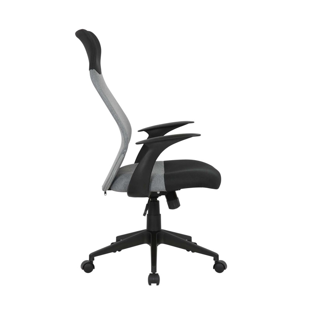 SILLA DE ESCRITORIO MALLA-Y-POLIPROPILENO GRIS D-220