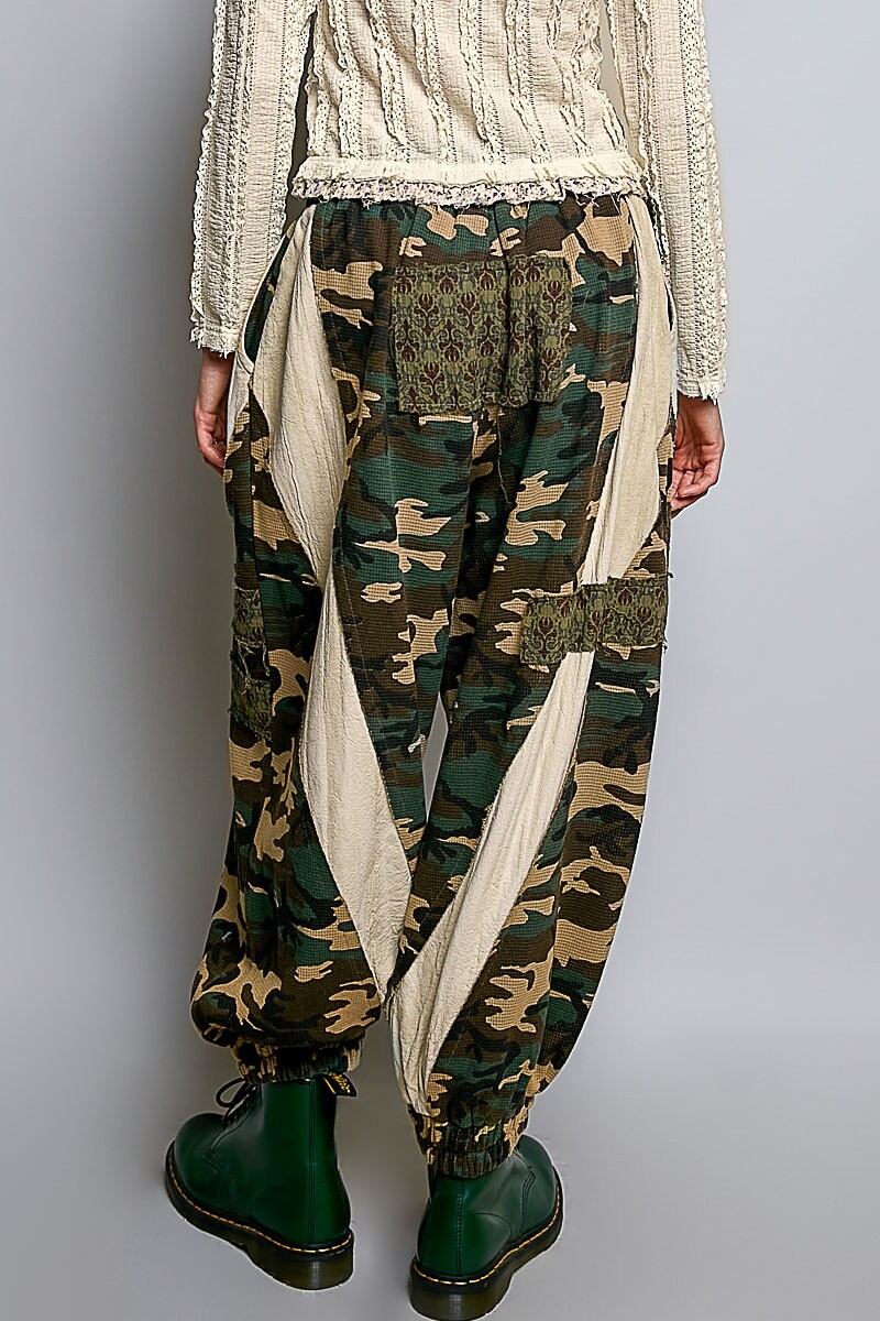 PANTALON PATCHWORK Verde