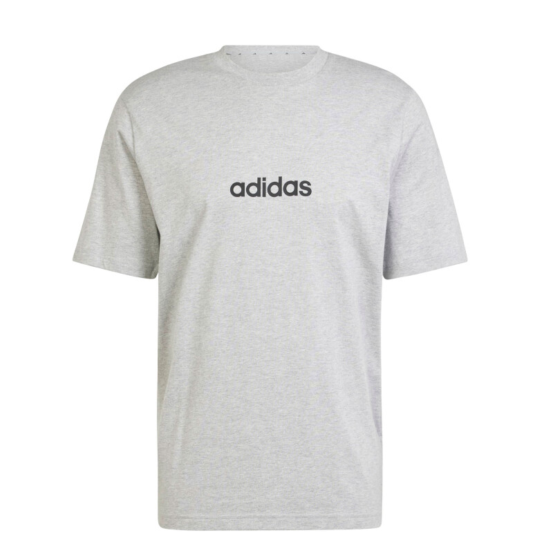 Remera de Hombre Adidas Essentials Linear Gris - Negro