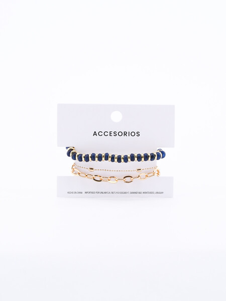 PULSERA CADENAS DORADO