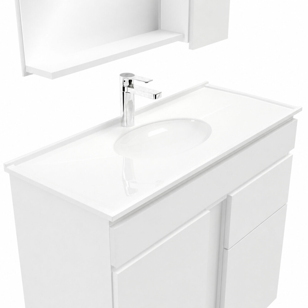 MUEBLE DE BAÑO 80 CM MDF BLANCO ONTARIO