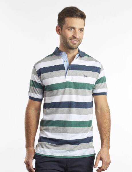 POLO JERSEY RAYADA Verde