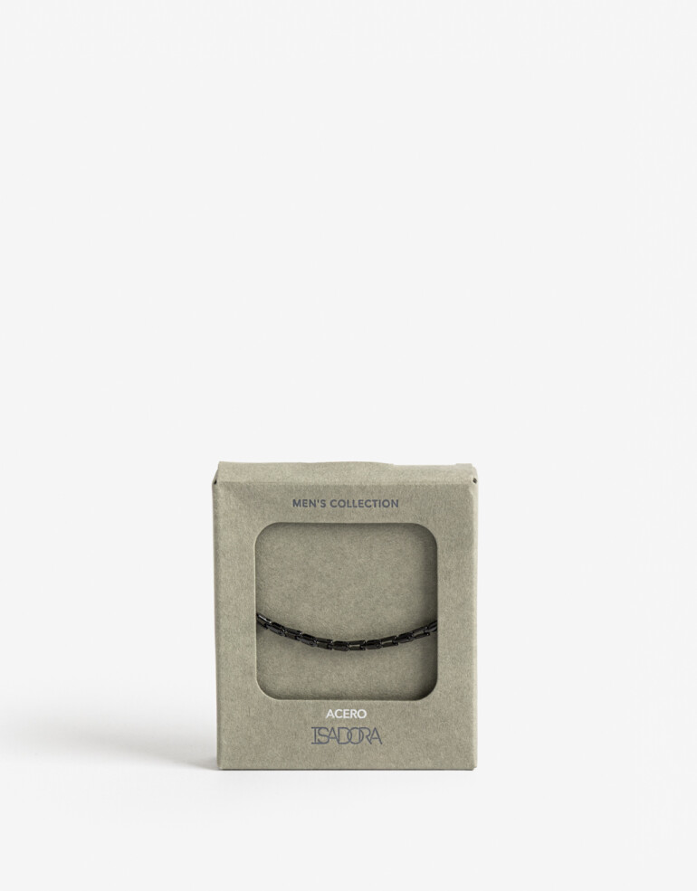 Pulseras Flexibles Color Pulsera De Acero Men´s Collection - Negro