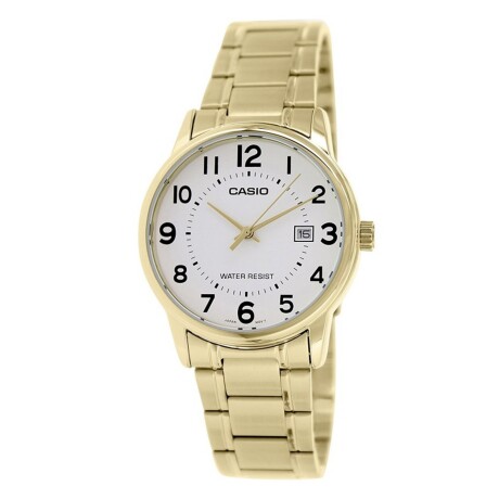 Reloj análogo Casio Resistente al agua Dorado,Dorado,Blanco