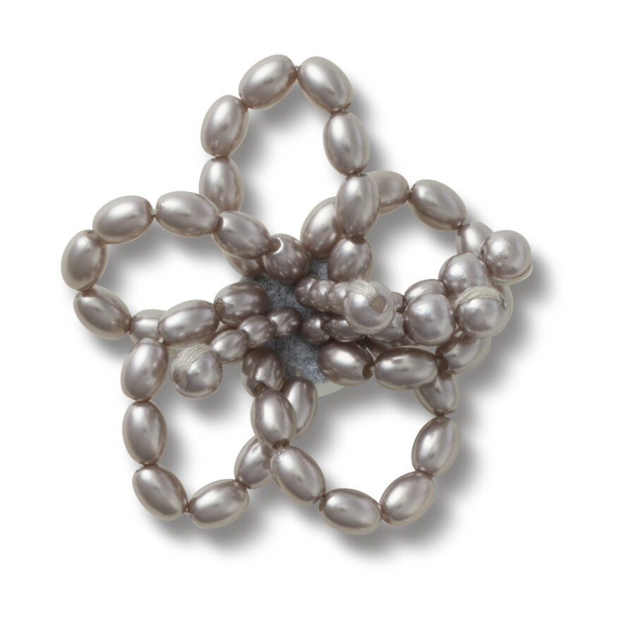 Jibbitz Black Pearl Beaded Floral Multicolor