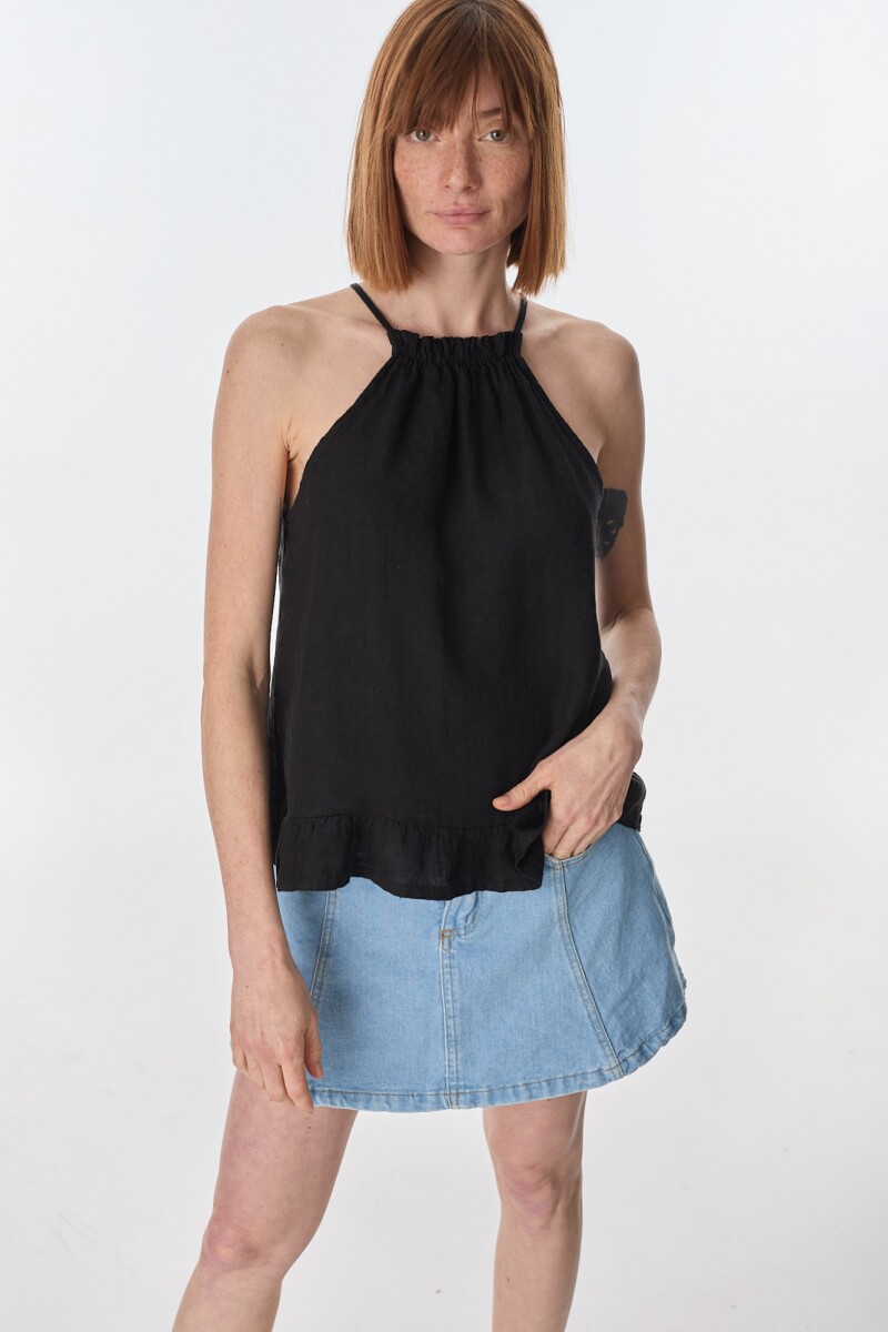 Musculosa Halter Negro