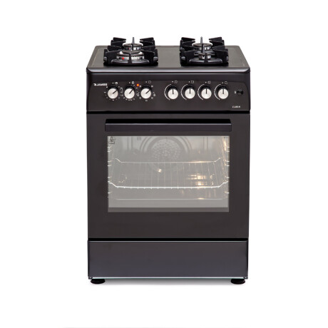 Cocina combinada James 4H C 226N con mesada de vidrio negro Cocina combinada James 4H C 226N con mesada de vidrio negro