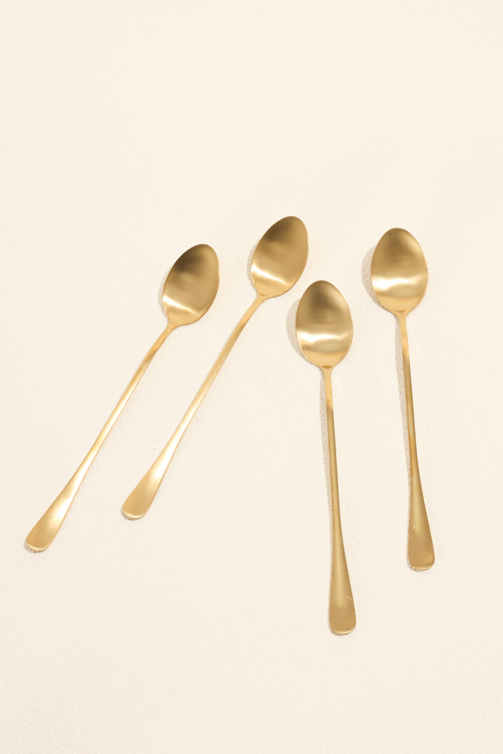 Cuchara Mango Largo Olivo Set 4 Un. Dorado Color Unico