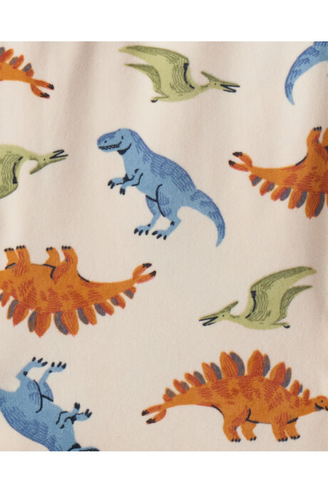 Pijama dos piezas de micropolar, remera y pantalón, diseño dinos Sin color