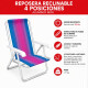 Silla reclinable 4 posiciones aluminio ROSA