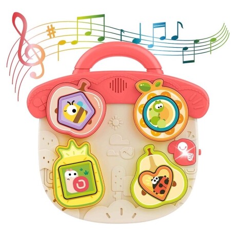 Tablero Encastrable de Actividades Música y Luz Bebé Huanger Rosa
