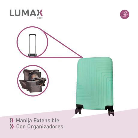 Valija Carry-on de mano Rígidas Con Organizadores Verde menta