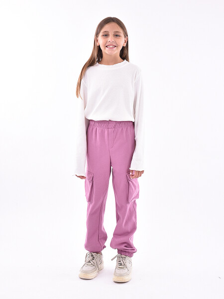 PANTALON CARGO BELISA ROSA OSCURO