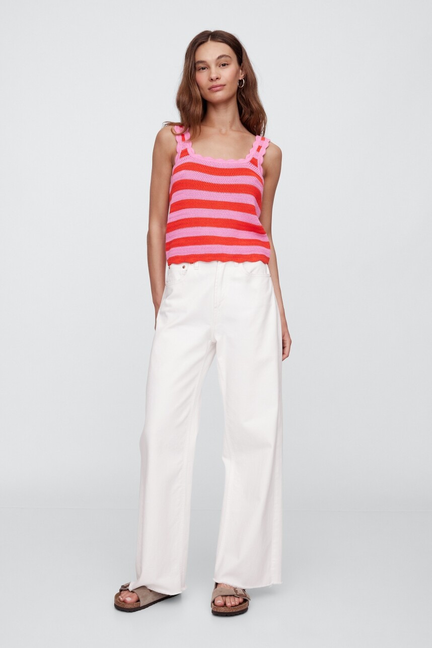 Musculosa Crochet Mujer French Pink 587