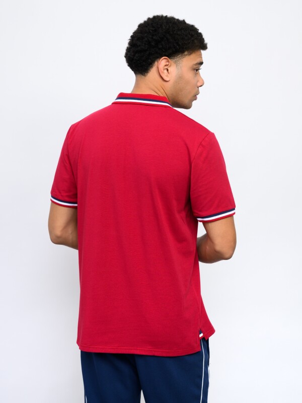 REMERA POLO ENKEL Nacional Hombre Beige, ordeaux