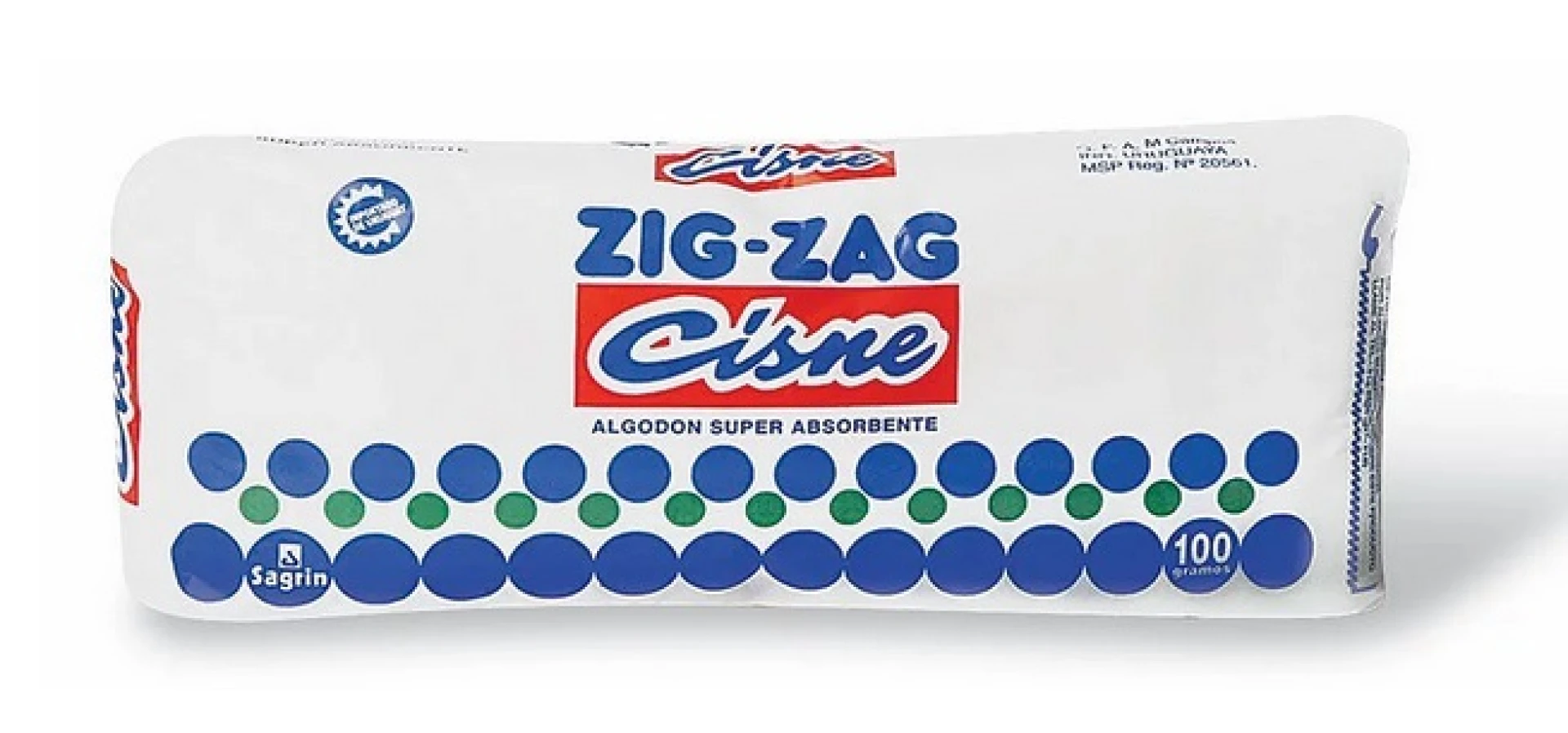 ALGODON ZIG ZAG CISNE 100 GRS 