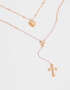Collares Cortos Con cruz Collar Corto Con Cruz - Dorado