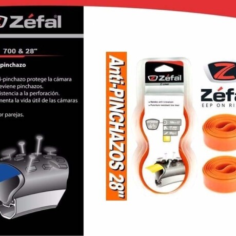 Banda Antipinchazos Zefal Hibrido Naranja Banda Antipinchazos Zefal Hibrido Naranja