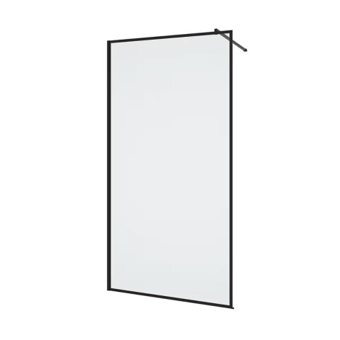 Mampara de vidrio fija negra 100x195 cm Mampara De Vidrio Fija Negra 100x195 Cm
