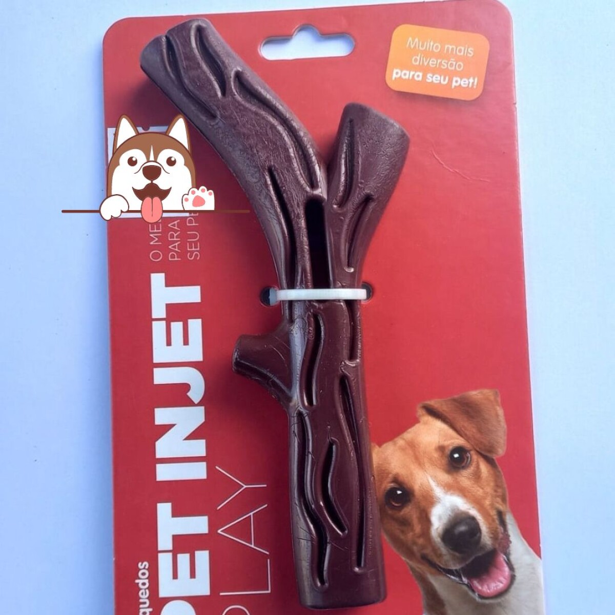 Juguete Goma Pet Play Rama Marron 