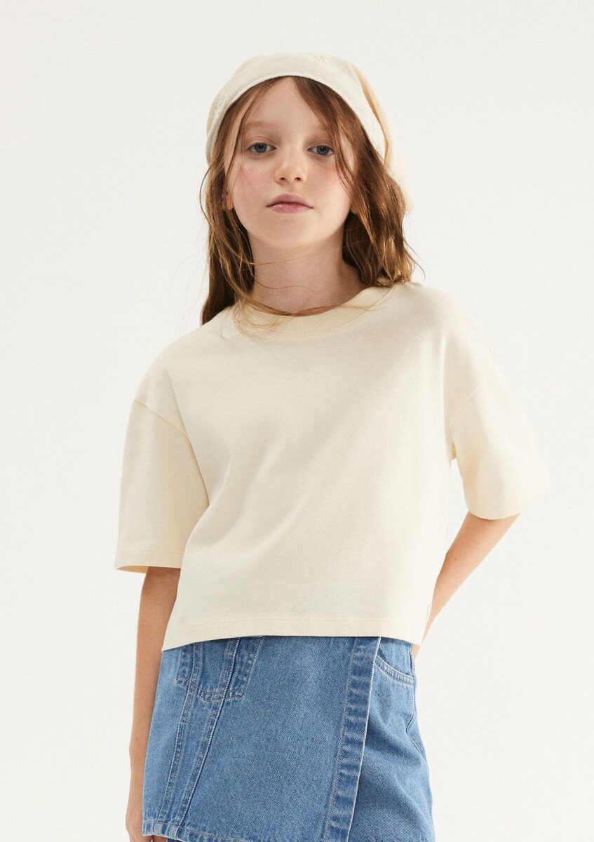 BLUSA EXTRAGRANDE EN TEJIDO DE PUNTO - BEIGE 