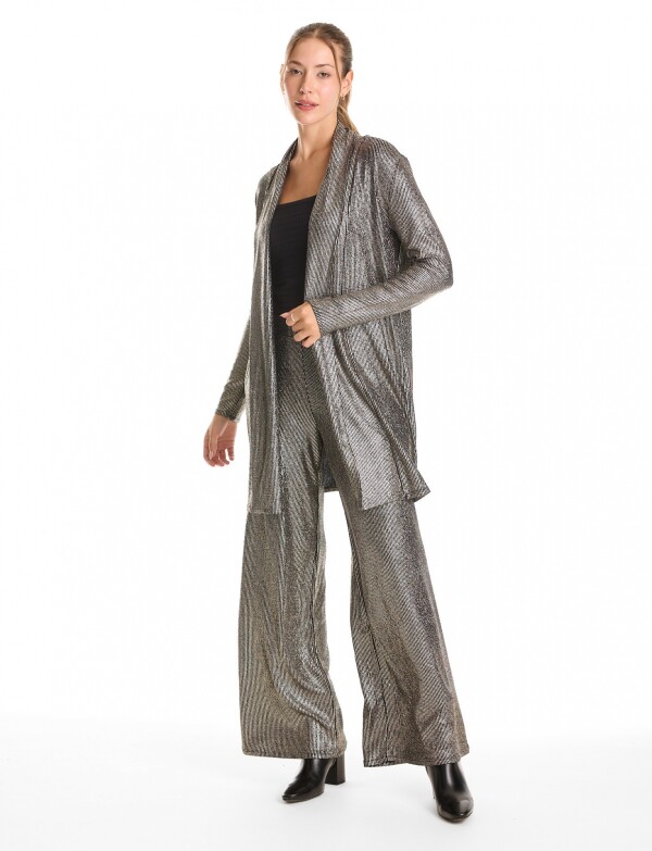 Cardigan Metalizado NEGRO/DORADO