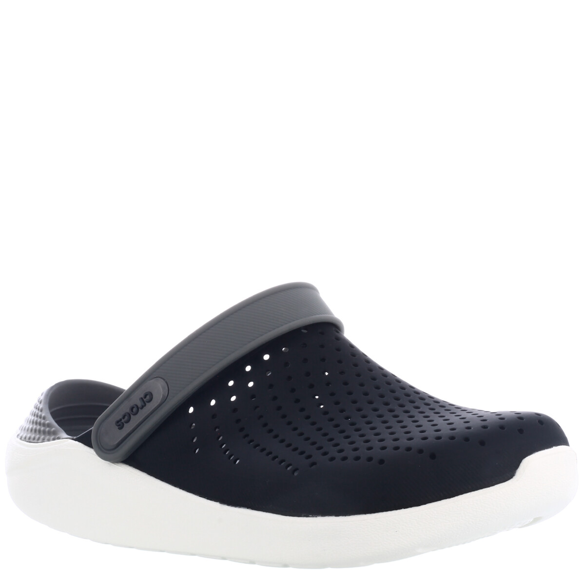 Zuecos de Hombre Crocs Lite Ride - Negro - Gris Humo 