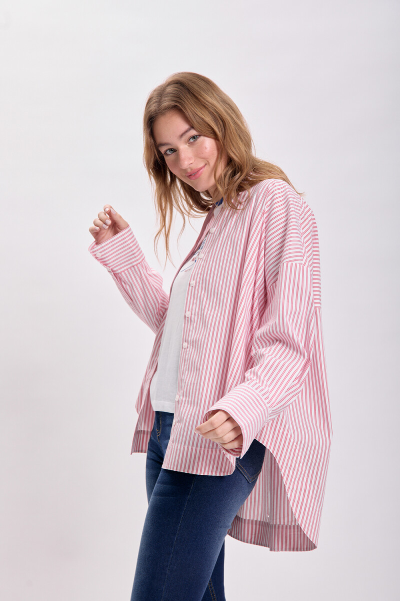 Camisa especial rayas Rojo