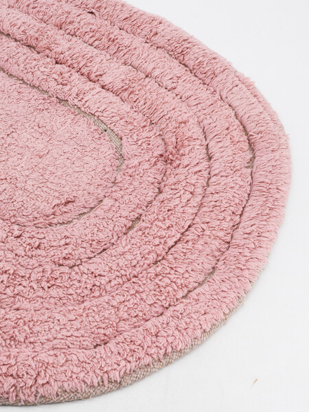 ALFOMBRA BAÑO OVAL ROSADO