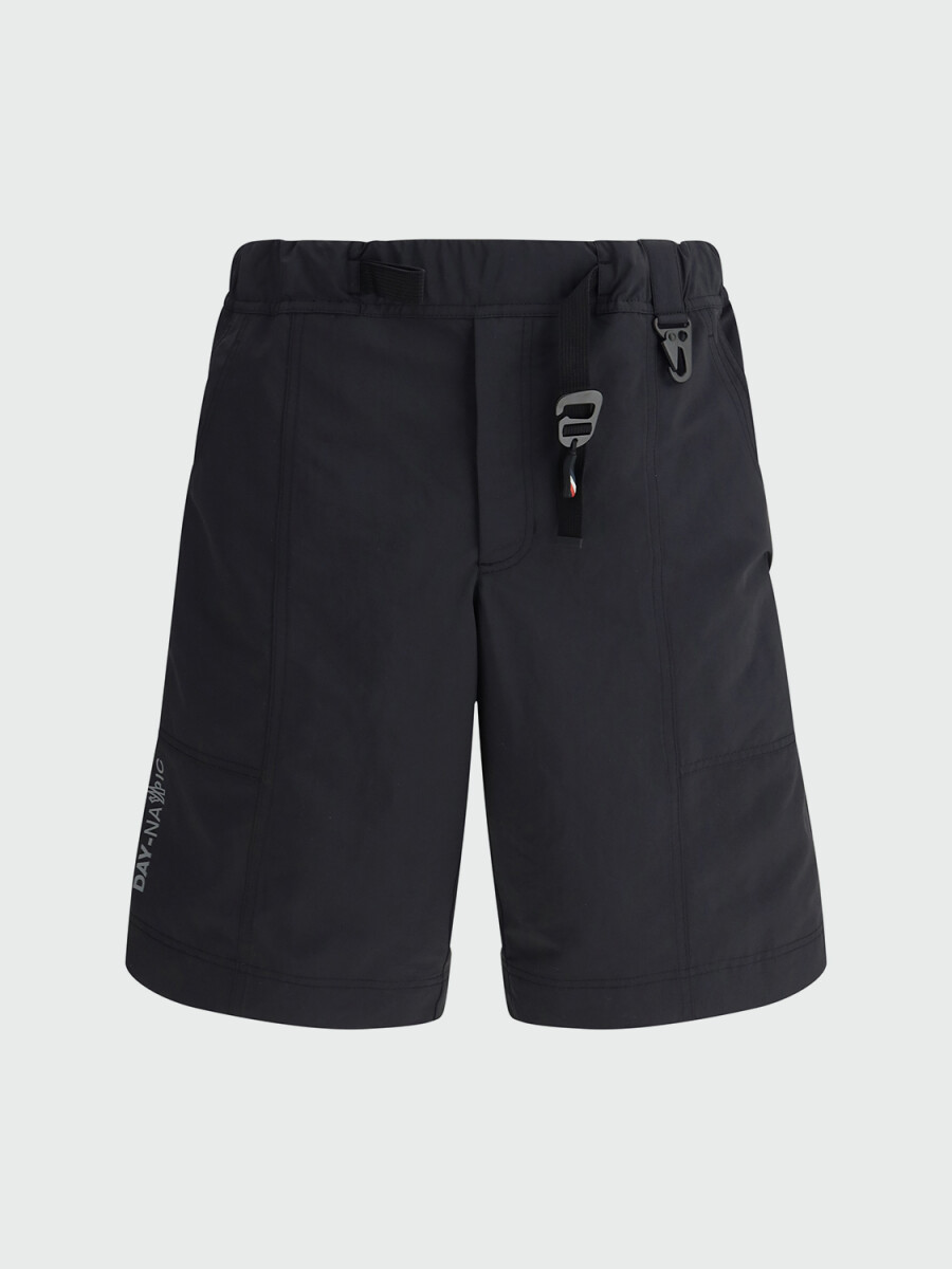 Moncler - Short Logo Algodón - Negro 