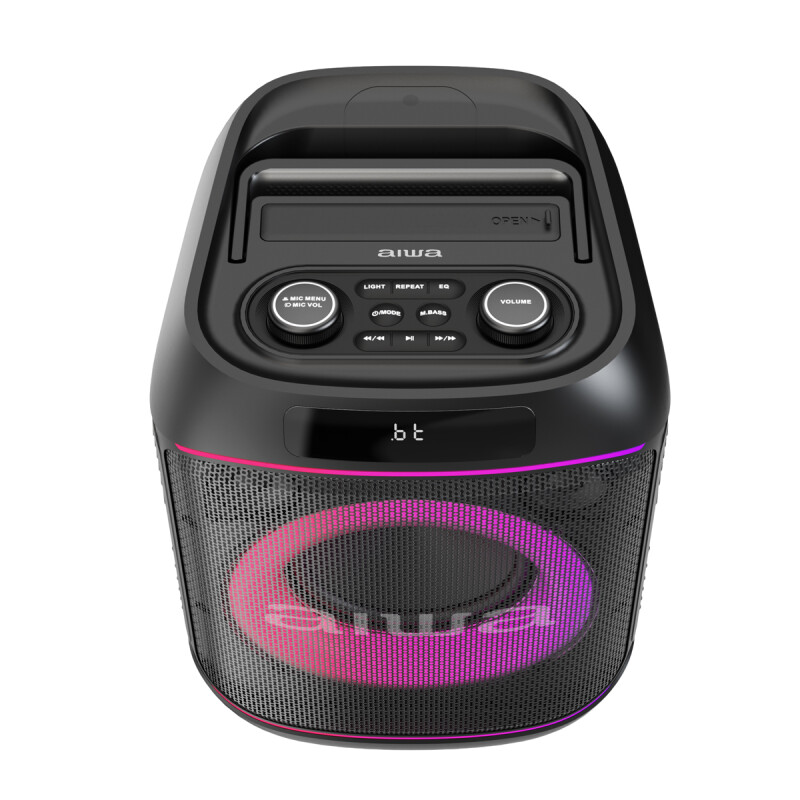 Parlante portátil Bluetooth AIWA 600W PMPO Luces LED TWS y entrada para micrófono | AWPOC805 Parlante portátil Bluetooth AIWA 600W PMPO Luces LED TWS y entrada para micrófono | AWPOC805