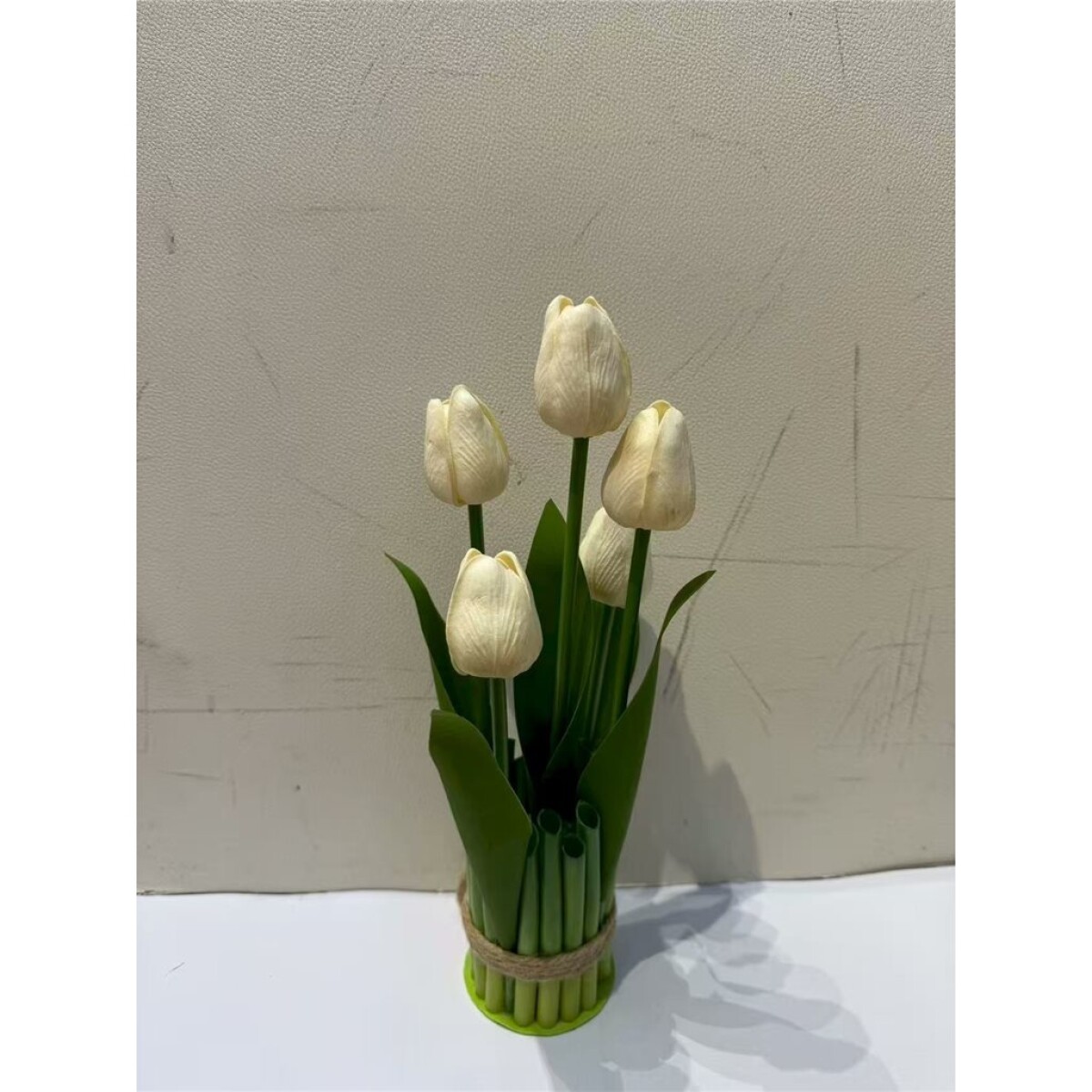 RAMO 5 TULIPANES BLANCO H31CM 