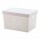 Caja Canasto Organizador Quadratta con Tapa en PP 39x29x24Cm Blanco