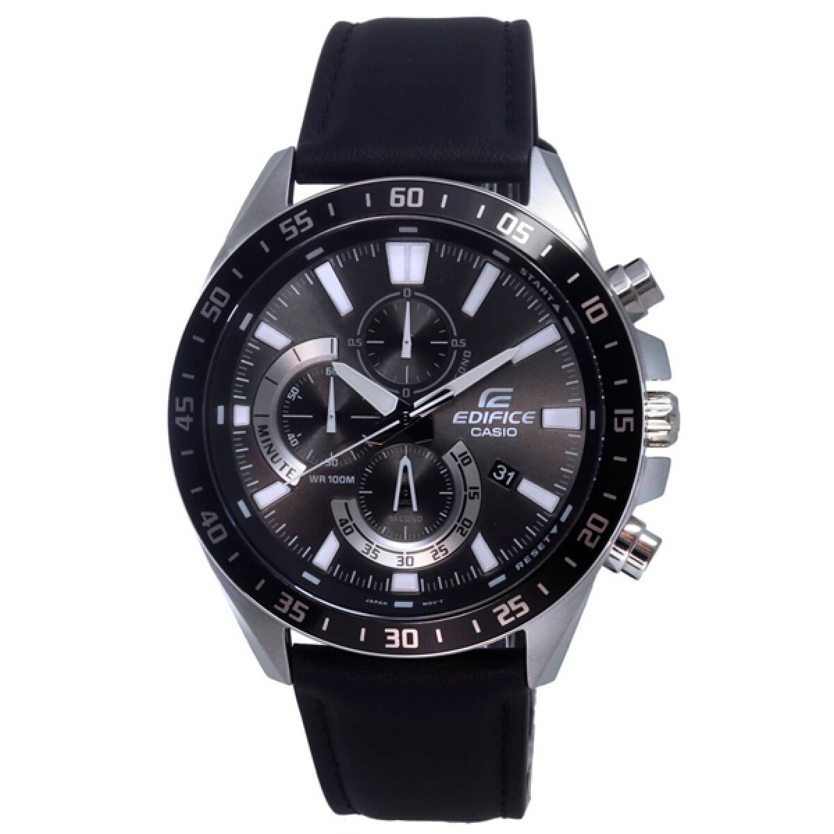 Reloj CASIO EDIFICE EFV620L-1AVUDF en Cuero Negro Esfera 47mm 