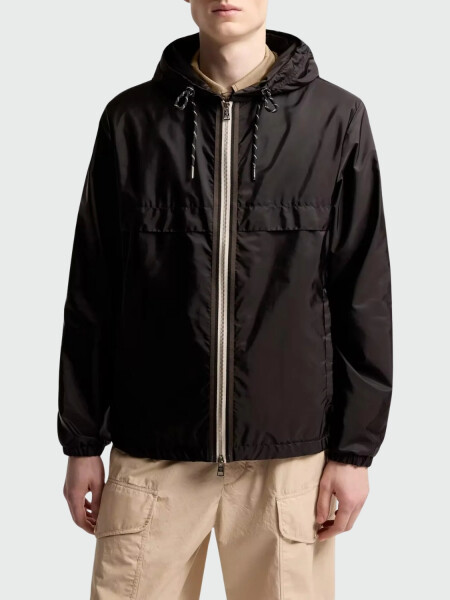 MONCLER - Campera con Capucha Nidge Negro