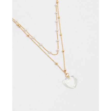 Collar Con Corazón Dorado