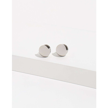 Argollas De Bolitas Plateado Rodio